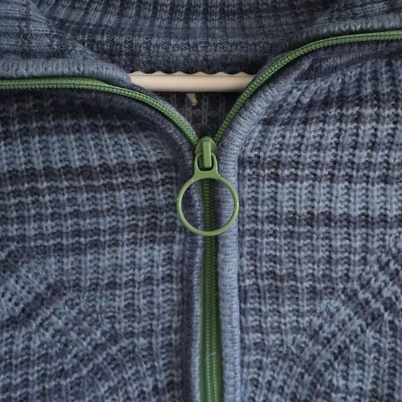 Aerie Womens Blue S Oversized Striped Wool Pullover Lounge Slouchy Sweater - Picture 5 of 14